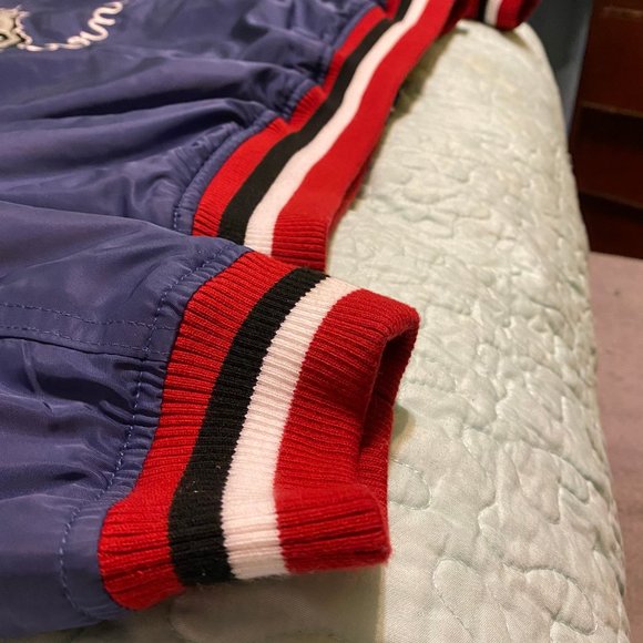 Forever 21 Bomber Jacket Tiger California Blue Women's Plus Size 2XL - Picture 6 of 8